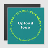 Textes d'affaires circulaires, carte magnétique ve (Devant / Derrière)