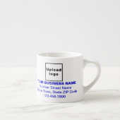 Textes de marque Blue sur Espresso Mug (Droite)