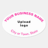 Textes rose Motif ovale d'affaires sur Sticker bla (Devant)