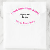 Textes rose Motif ovale d'affaires sur Sticker bla (Sac)