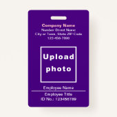 Textes simples avec badge violet photo de l'employ (Devant)