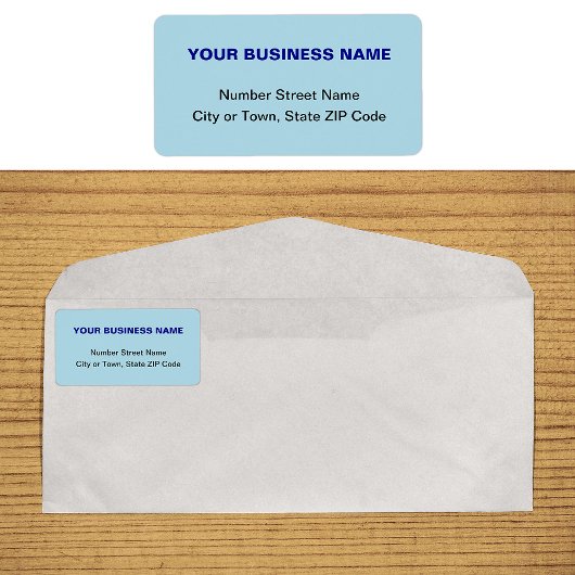 Textes simples Étiquette de adresse commercial ble