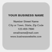 Textes simples Marque d'affaires sur Sticker Carré (Devant)