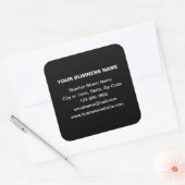 Textes simples Marque d'affaires sur Sticker Carré (Enveloppe)