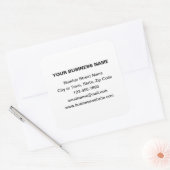 Textes simples Marque d'affaires sur Sticker Carré (Enveloppe)