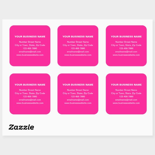 Textes simples Marque d'affaires sur Sticker Carré (Feuille)