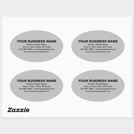 Textes simples Marque d'affaires sur Sticker gris  (Feuille)