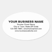 Textes simples Marque d'affaires sur Sticker ovale (Devant)