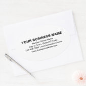 Textes simples Marque d'affaires sur Sticker ovale (Enveloppe)