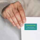 Textes Turquoises Étiquette de adresse commercial 
