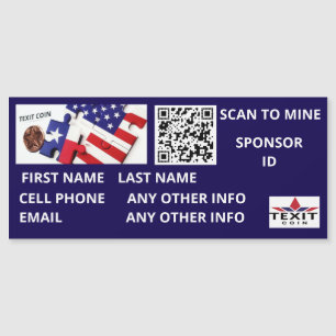 Texticoin Scan naar mijn QR-code magneet