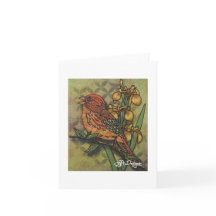 Textiel Art Bird Notecard