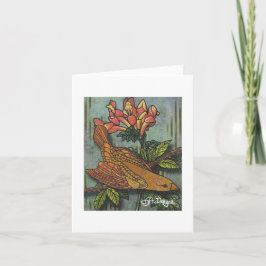 Textiel Art Bird Notecard Kaart