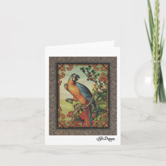 Textiel Art Bird Notecard Kaart
