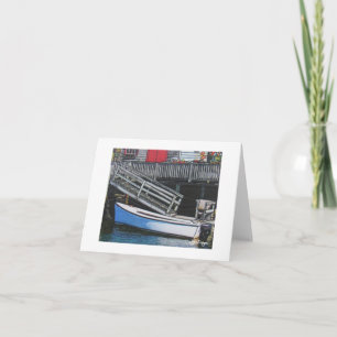 Textiel Art Boat Notecard Kaart
