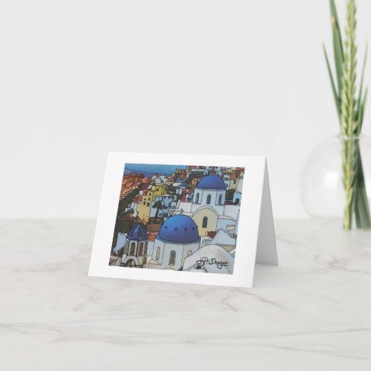 Textiel Art Greece Notecard Kaart (Voorkant)
