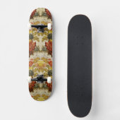 Textiel met een herhalend bloempatroon skateboard (Voorkant)