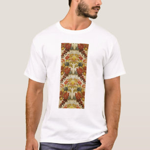 Textiel met een herhalend bloempatroon t-shirt
