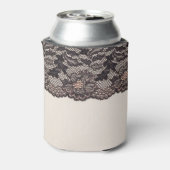 Textiel textuur met kanten achtergrond. blikjeskoeler (Blikje Achterkant)