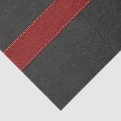 Textielafdrukken van Bourgogne en zwart leder Tissuepapier (Detail)