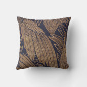 textielblauw goud kussen (Achterkant)