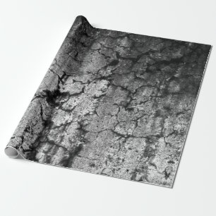 Textielgrunge zwart en wit Antiek Cadeaupapier