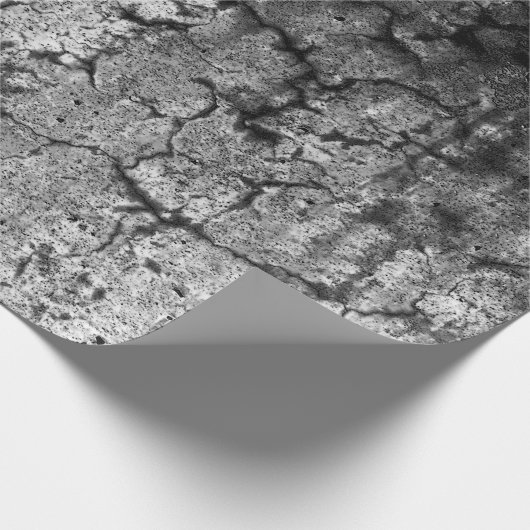 Textielgrunge zwart en wit  Antiek Cadeaupapier (Hoek)