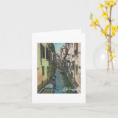 Textielkunst Venetië Notecard Kaart (Gele Bloem)