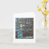 Textielkunst Venetië Notecard Kaart (Gele Bloem)