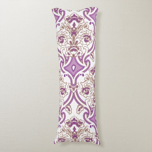  textielontwerp met ingewikkelde bloemen p lichaamskussen (Voorkant Verticaal)