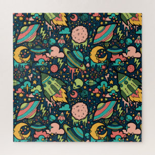 Textielpatronen Aliens Rockets Legpuzzel