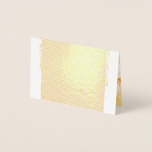 Textielpatroon met een levendig oranje en goud folie kaarten