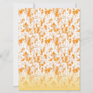 Textielpatroon met een levendig oranje en goud kaart