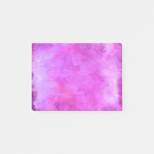 Textielpatroon roze frambozen Waterverf Post-it® Notes (Voorkant)