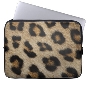 Textielpatroon van leopard Fur Laptop Sleeve