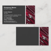 Textieltoon - Wavy Red Abstract Visitekaartje (Voorkant / Achterkant)
