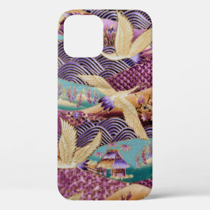 Textielweefsel met textiel iPhone 12 hoesje