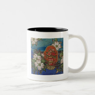 Textile Art Floral Café Mug