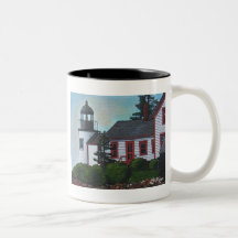 Textile Art Lighthouse Coffee Mug