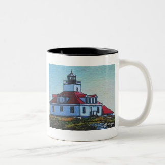Textile Art Lighthouse Coffee Mug
