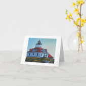 Textile Art Lighthouse Notecard Kaart (Gele Bloem)