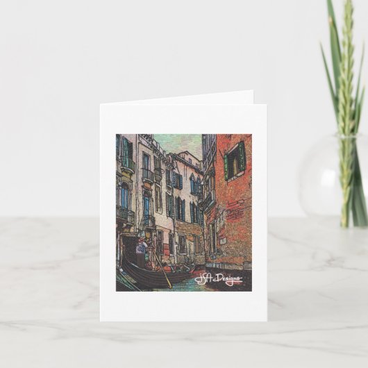 Textile Art Venise Carte pour notes (Devant)