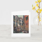 Textile Art Venise Carte pour notes (Fleur jaune)