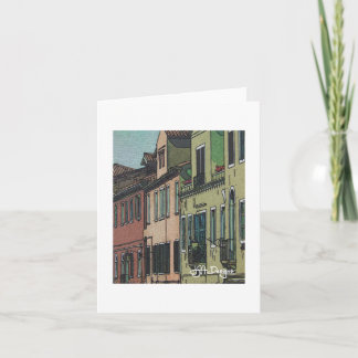 Textile Art Venise Carte pour notes