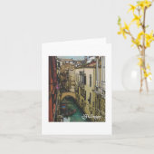 Textile Art Venise Carte pour notes (Fleur jaune)