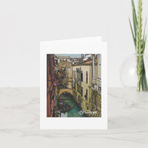 Textile Art Venise Carte pour notes