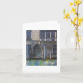 Textile Art Venise Carte pour notes (Fleur jaune)