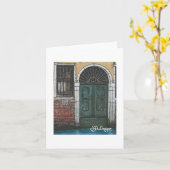 Textile Art Venise Carte pour notes (Fleur jaune)