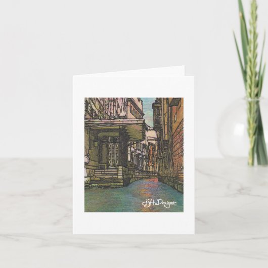 Textile Art Venise Carte pour notes (Devant)