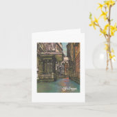 Textile Art Venise Carte pour notes (Fleur jaune)